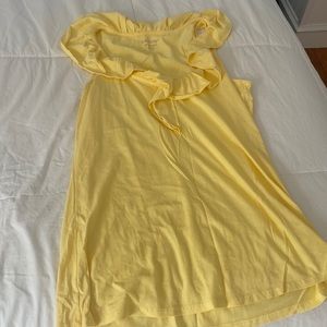 Lilly yellow tank top with ruffles